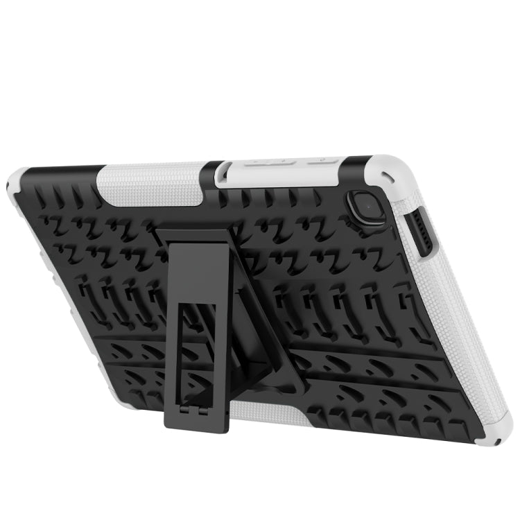 For Samsung Galaxy Tab A7 Lite Tire Texture Shockproof TPU+PC Protective Case with Holder