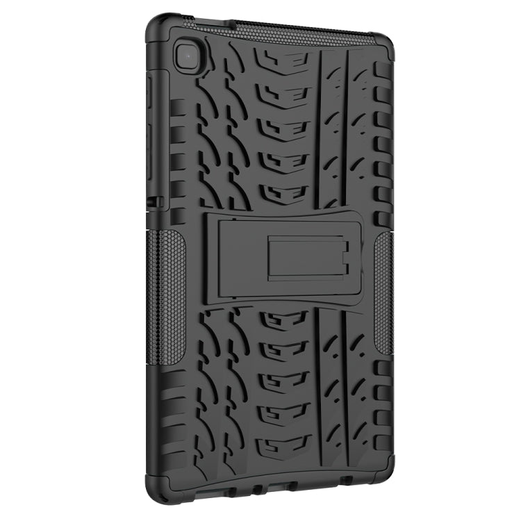 For Samsung Galaxy Tab A7 Lite Tire Texture Shockproof TPU+PC Protective Case with Holder