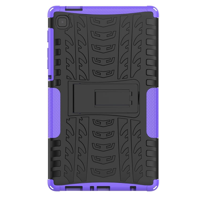 For Samsung Galaxy Tab A7 Lite Tire Texture Shockproof TPU+PC Protective Case with Holder