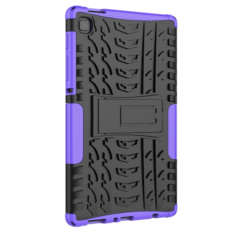 For Samsung Galaxy Tab A7 Lite Tire Texture Shockproof TPU+PC Protective Case with Holder