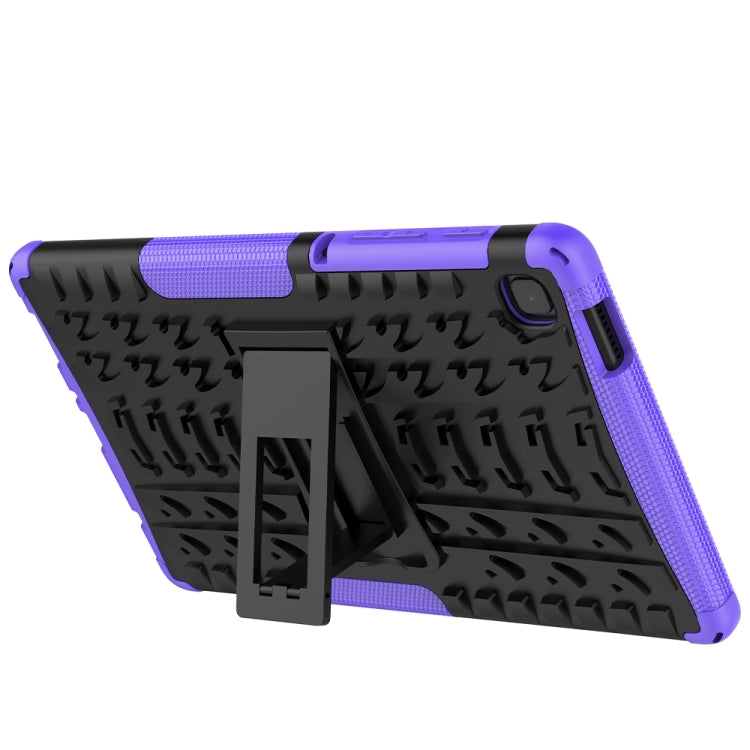 For Samsung Galaxy Tab A7 Lite Tire Texture Shockproof TPU+PC Protective Case with Holder