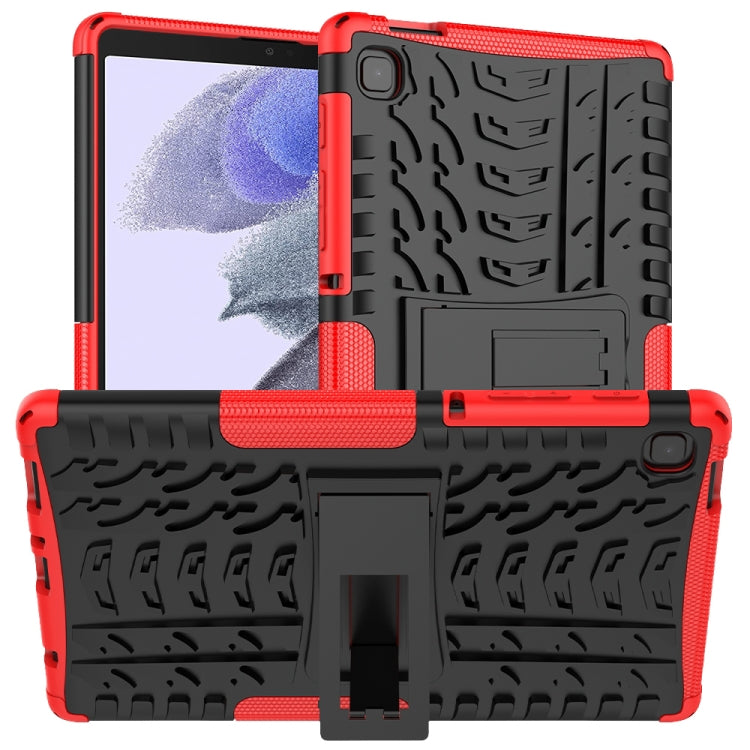 For Samsung Galaxy Tab A7 Lite Tire Texture Shockproof TPU+PC Protective Case with Holder