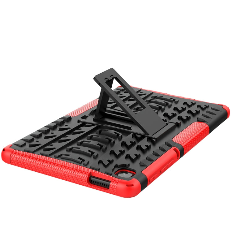 For Samsung Galaxy Tab A7 Lite Tire Texture Shockproof TPU+PC Protective Case with Holder