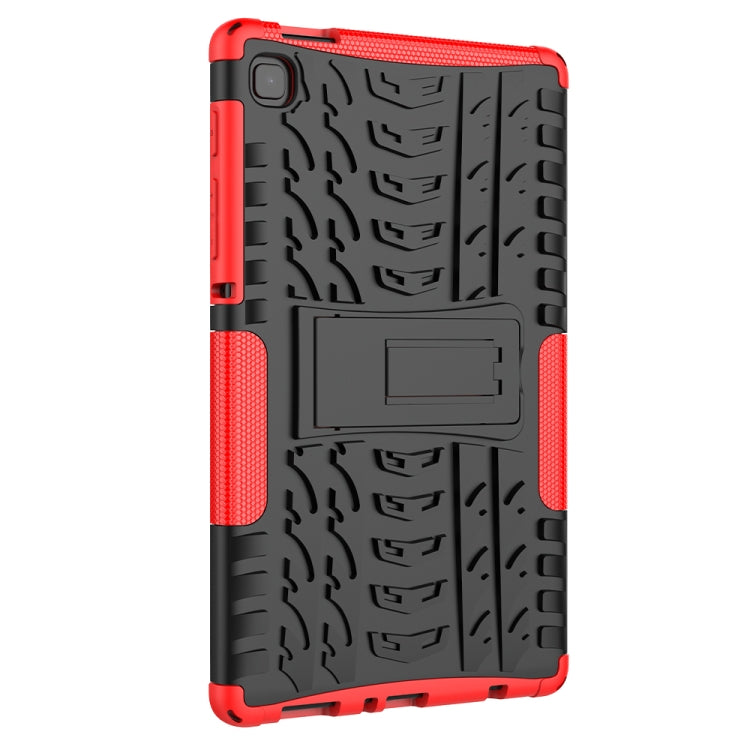 For Samsung Galaxy Tab A7 Lite Tire Texture Shockproof TPU+PC Protective Case with Holder