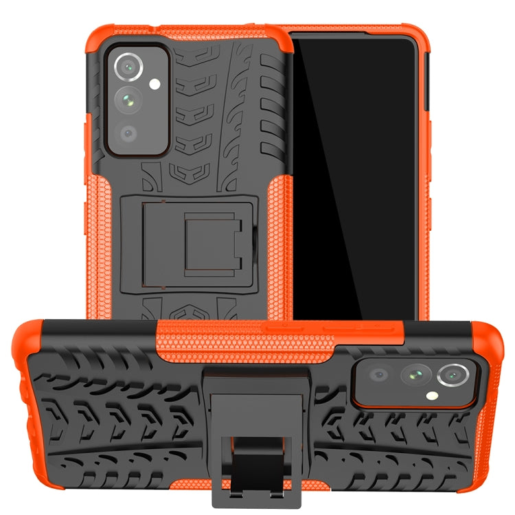 For Samsung Galaxy A82 Tire Texture Shockproof TPU+PC Protective Case with Holder