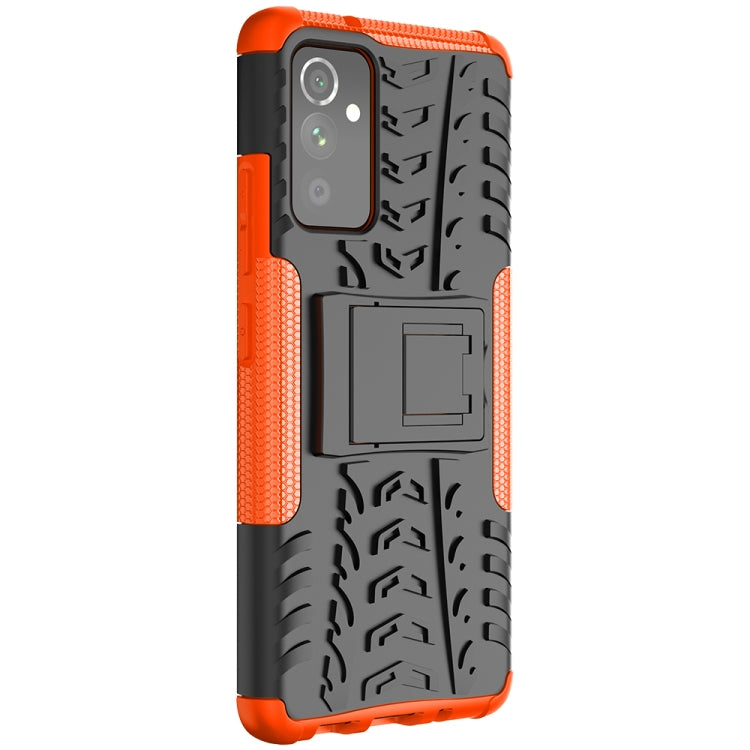 For Samsung Galaxy A82 Tire Texture Shockproof TPU+PC Protective Case with Holder