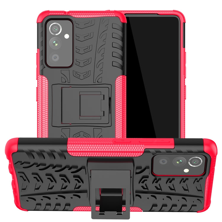 For Samsung Galaxy A82 Tire Texture Shockproof TPU+PC Protective Case with Holder