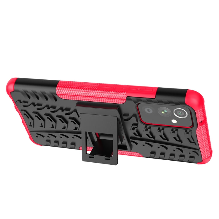For Samsung Galaxy A82 Tire Texture Shockproof TPU+PC Protective Case with Holder
