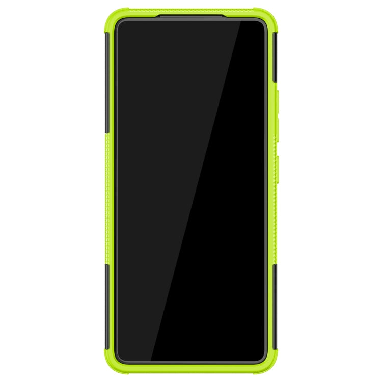 For Samsung Galaxy A82 Tire Texture Shockproof TPU+PC Protective Case with Holder