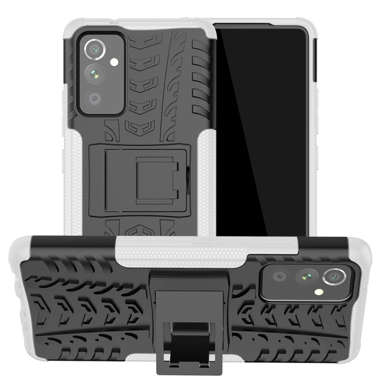 For Samsung Galaxy A82 Tire Texture Shockproof TPU+PC Protective Case with Holder
