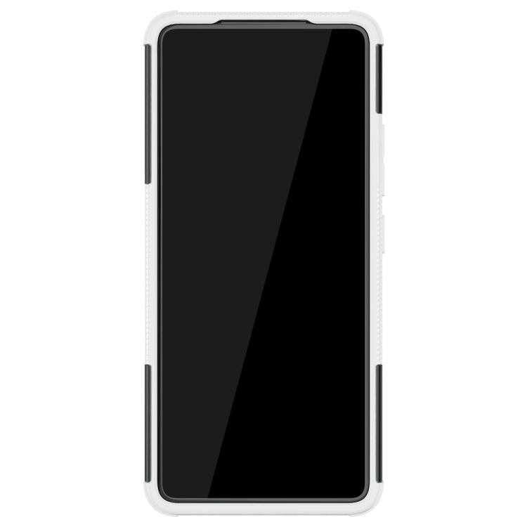 For Samsung Galaxy A82 Tire Texture Shockproof TPU+PC Protective Case with Holder