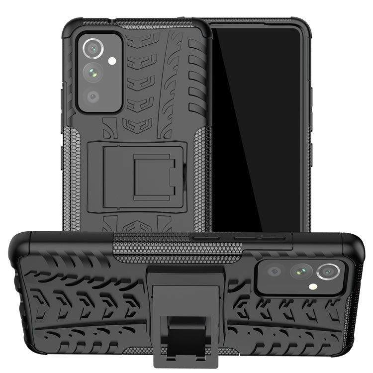 For Samsung Galaxy A82 Tire Texture Shockproof TPU+PC Protective Case with Holder