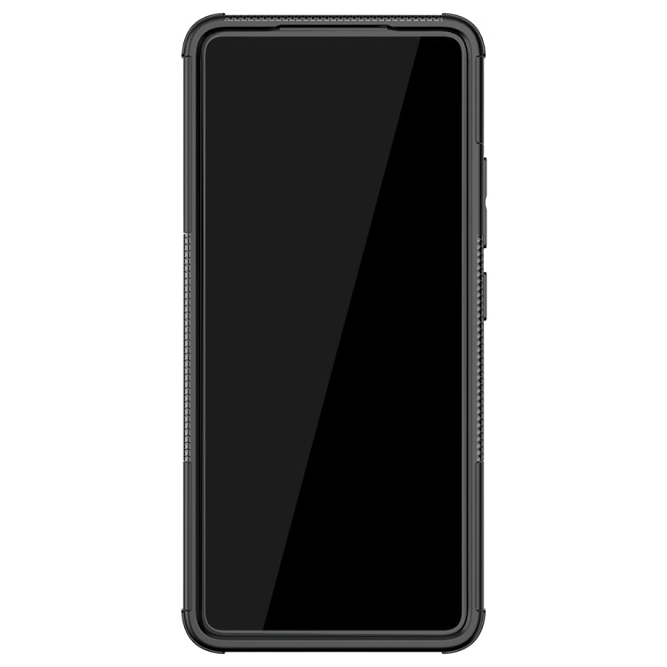 For Samsung Galaxy A82 Tire Texture Shockproof TPU+PC Protective Case with Holder