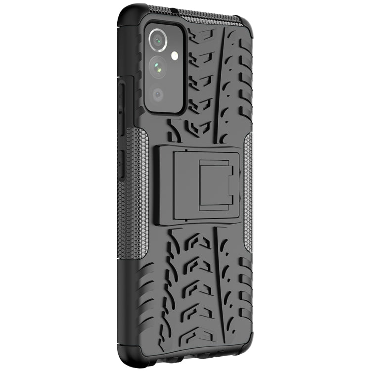For Samsung Galaxy A82 Tire Texture Shockproof TPU+PC Protective Case with Holder