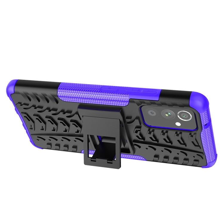 For Samsung Galaxy A82 Tire Texture Shockproof TPU+PC Protective Case with Holder