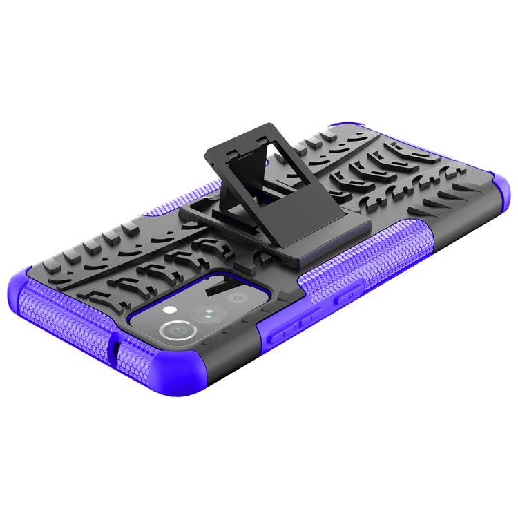 For Samsung Galaxy A82 Tire Texture Shockproof TPU+PC Protective Case with Holder