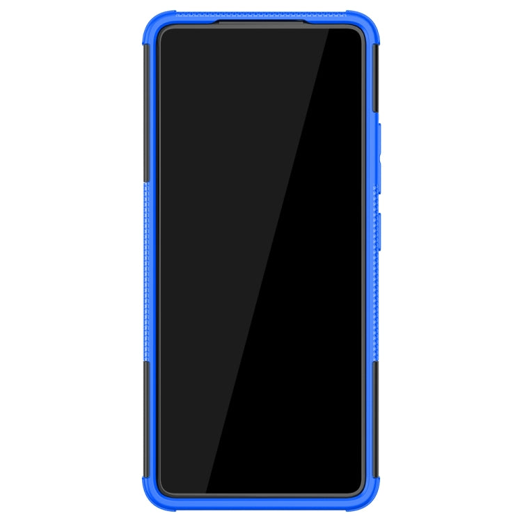 For Samsung Galaxy A82 Tire Texture Shockproof TPU+PC Protective Case with Holder