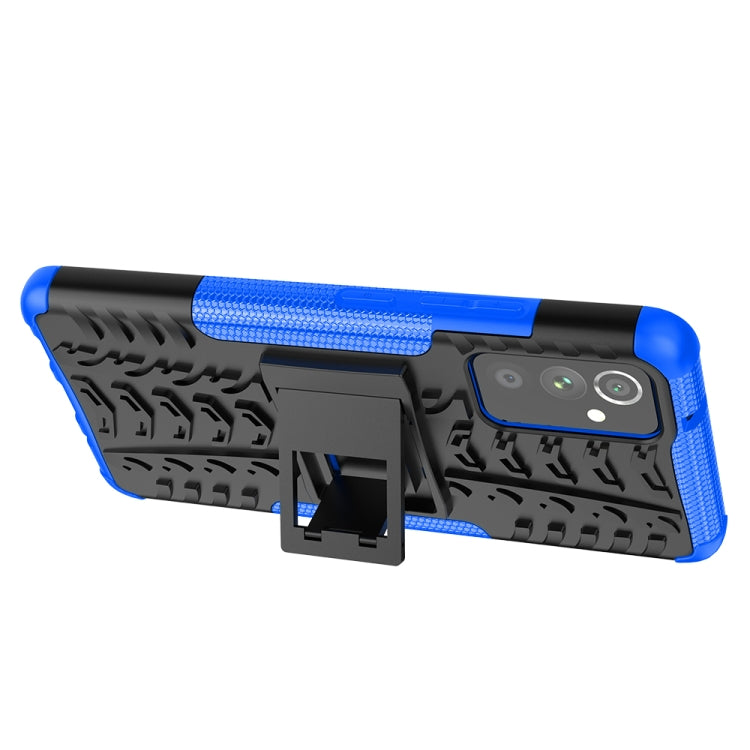 For Samsung Galaxy A82 Tire Texture Shockproof TPU+PC Protective Case with Holder