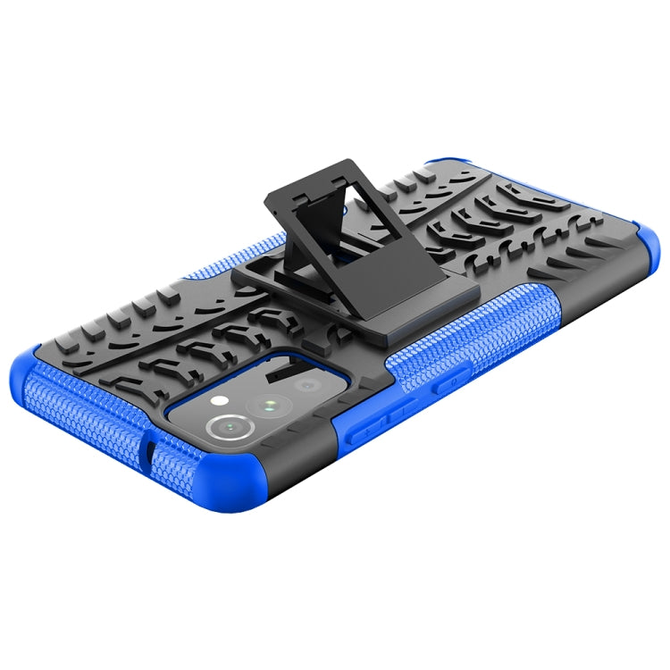 For Samsung Galaxy A82 Tire Texture Shockproof TPU+PC Protective Case with Holder