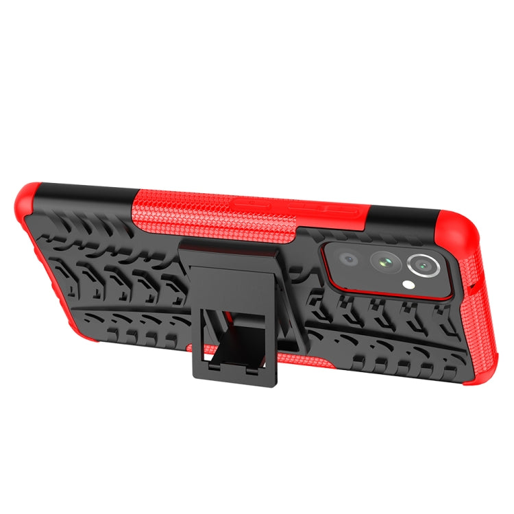 For Samsung Galaxy A82 Tire Texture Shockproof TPU+PC Protective Case with Holder