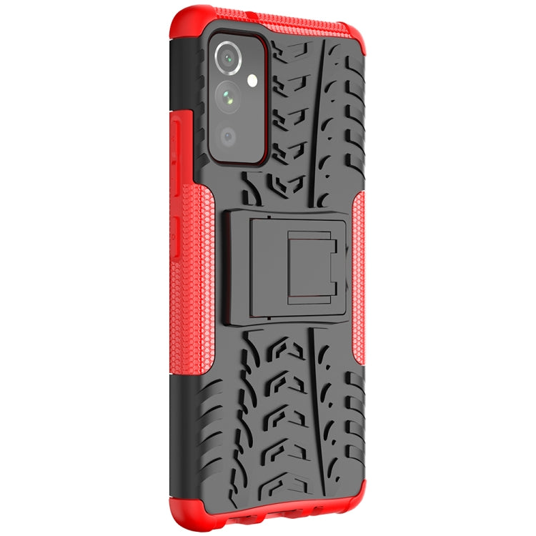 For Samsung Galaxy A82 Tire Texture Shockproof TPU+PC Protective Case with Holder