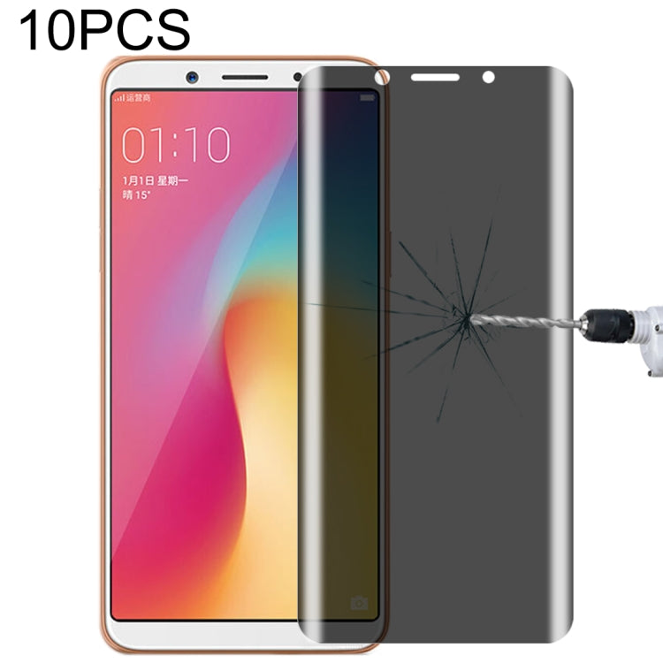 For OPPO A73 10 PCS 9H Surface Hardness 180 Degree Privacy Anti Glare Screen Protector