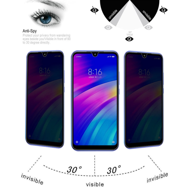 For Xiaomi Redmi 7 10 PCS 9H Surface Hardness 180 Degree Privacy Anti Glare Screen Protector