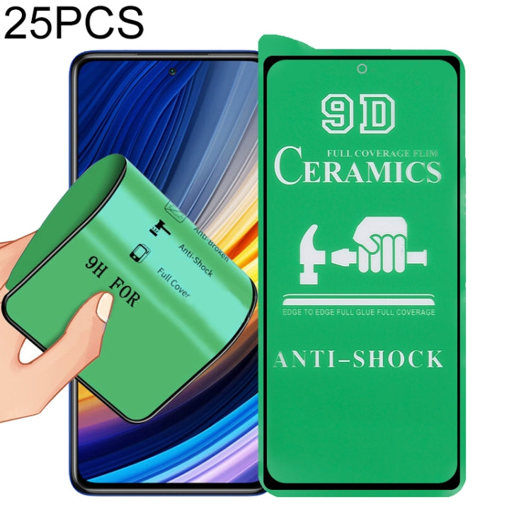 For Xiaomi Poco X3 Pro 25 PCS 9D Full Screen Full Glue Ceramic Film