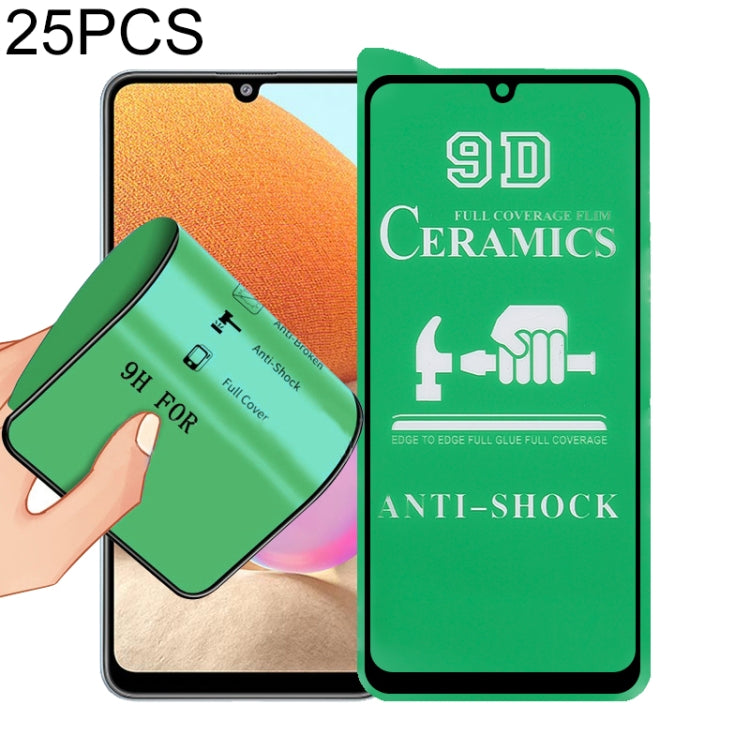 For Samsung Galaxy A32 4G 25 PCS 9D Full Screen Full Glue Ceramic Film