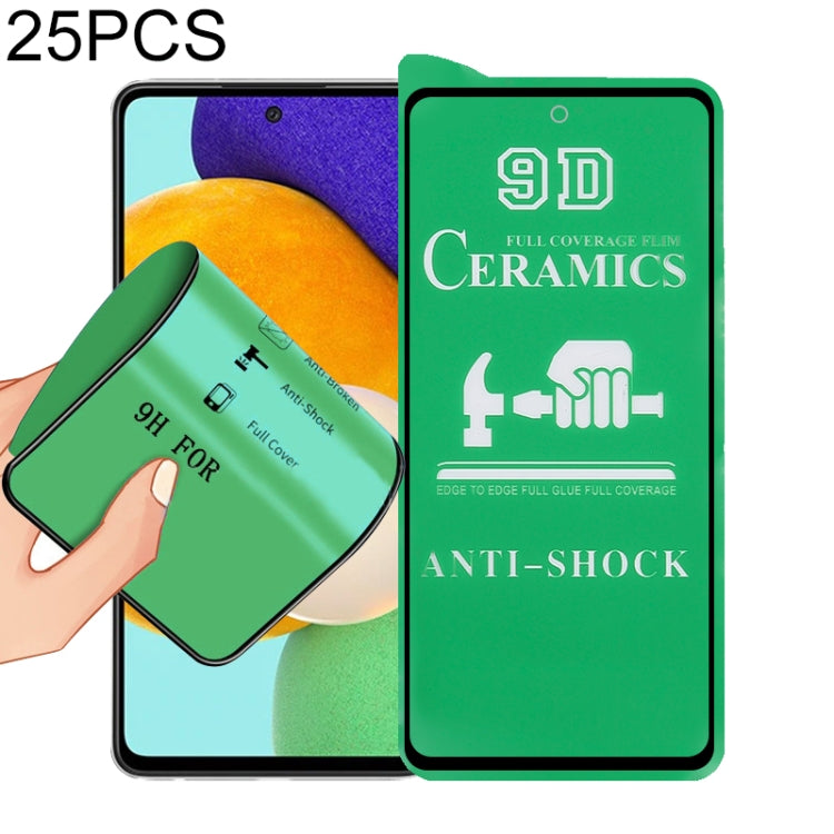 For Samsung Galaxy A52 5G / 4G / A51 5G / 4G 25pcs 9D Full Screen Full Glue Ceramic Film