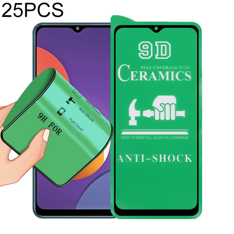 For Samsung Galaxy M12 25 PCS 9D Full Screen Full Glue Ceramic Film