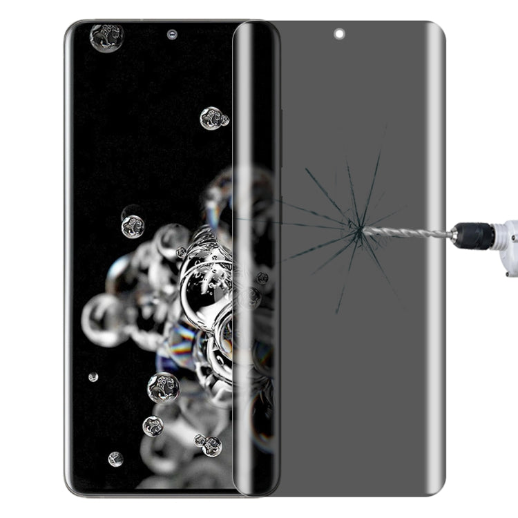 For Samsung Galaxy S20 Ultra 0.3mm 9H Surface Hardness 3D Curved Surface Privacy Glass Film