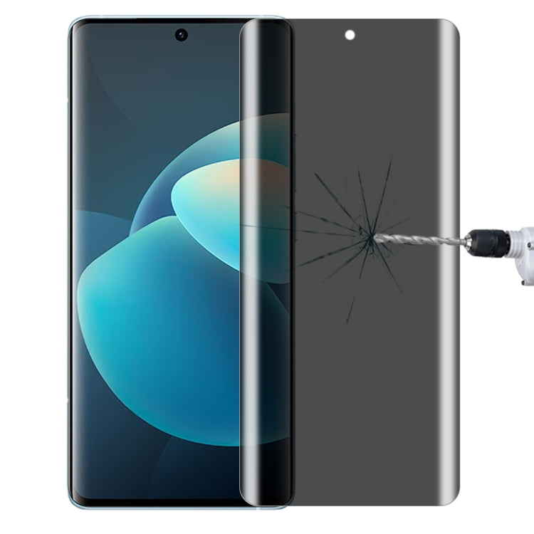 For vivo X60 Pro / X60 Pro+ / X60t Pro+ 0.3mm 9H Surface Hardness 3D Curved Surface Privacy Glass Film