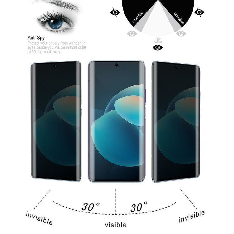 For vivo X60 Pro / X60 Pro+ / X60t Pro+ 0.3mm 9H Surface Hardness 3D Curved Surface Privacy Glass Film