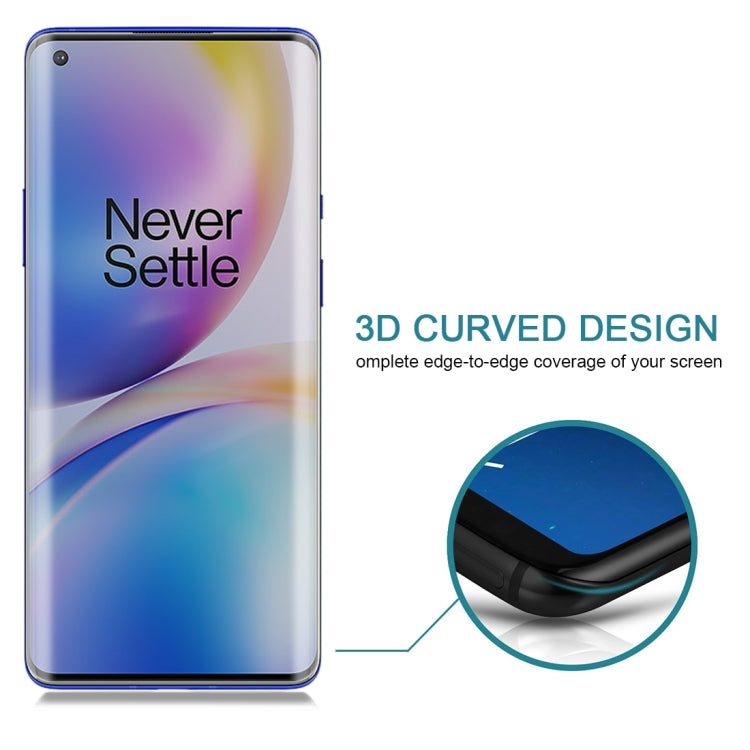 For OnePlus 8 Pro 0.3mm 9H Surface Hardness 3D Curved Surface Privacy Glass Film