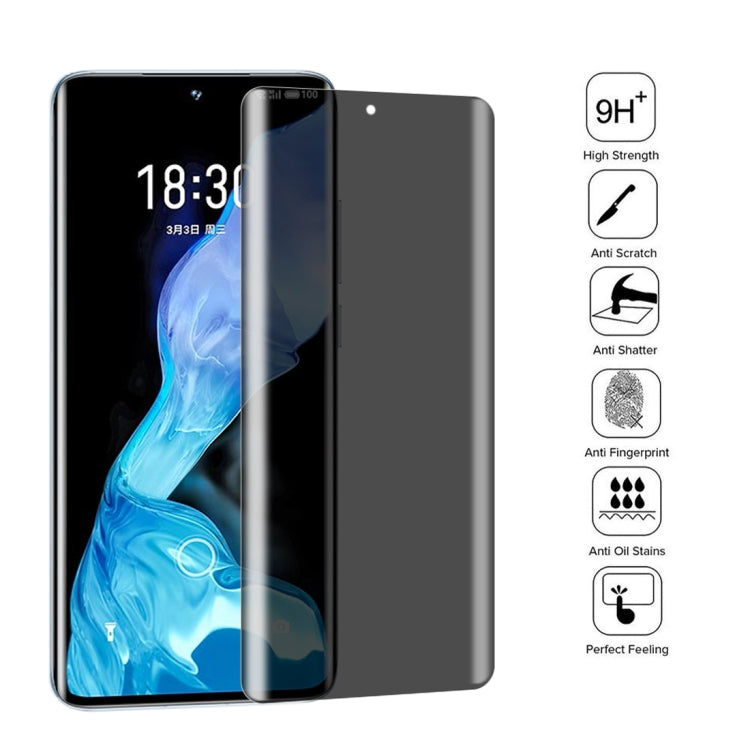 For Meizu 18 / 18s 0.3mm 9H Surface Hardness 3D Curved Surface Privacy Glass Film