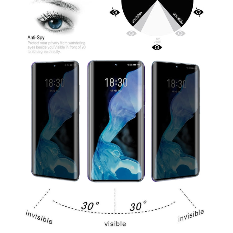 For Meizu 18 / 18s 0.3mm 9H Surface Hardness 3D Curved Surface Privacy Glass Film