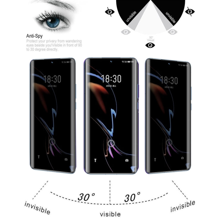 For Meizu 18 Pro / 18s Pro 0.3mm 9H Surface Hardness 3D Curved Surface Privacy Glass Film