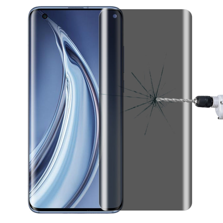 For Xiaomi Mi 10 Pro 0.3mm 9H Surface Hardness 3D Curved Surface Privacy Glass Film