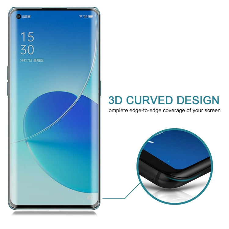 For OPPO Reno6 Pro 5G 0.3mm 9H Surface Hardness 3D Curved Surface Privacy Glass Film