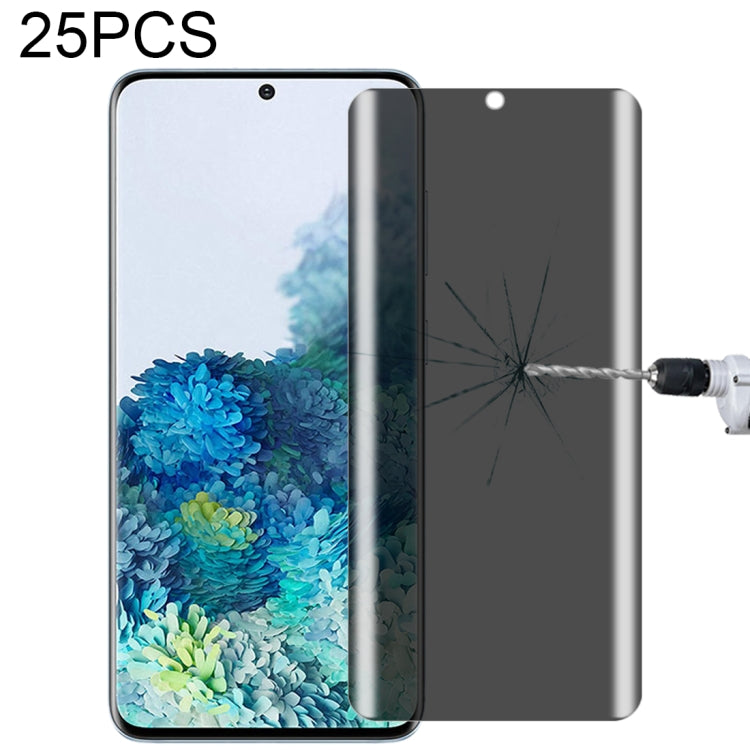 For Samsung Galaxy S20 25 PCS 0.3mm 9H Surface Hardness 3D Curved Surface Privacy Glass Film