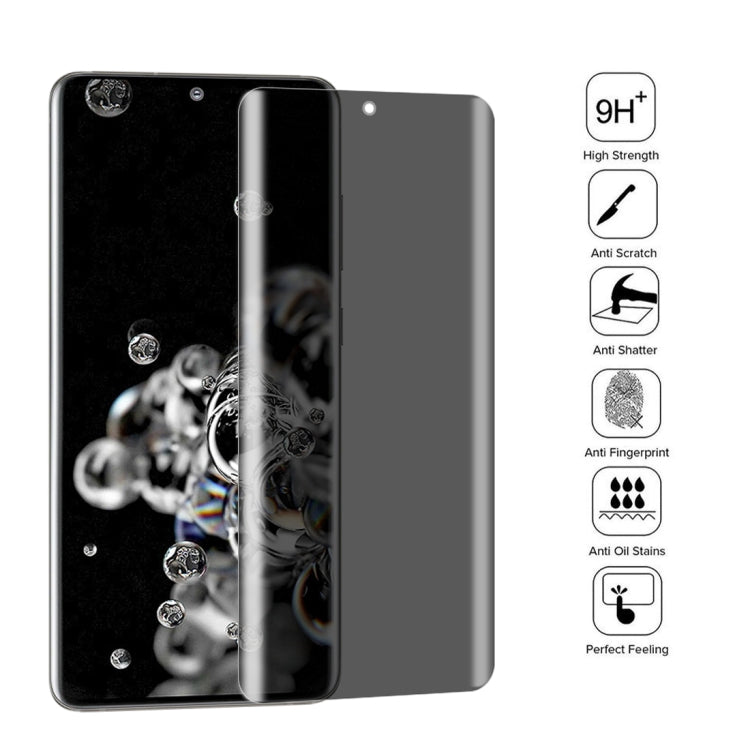 For Samsung Galaxy S20 Ultra 25pcs 0.3mm 9H Surface Hardness 3D Curved Surface Privacy Glass Film