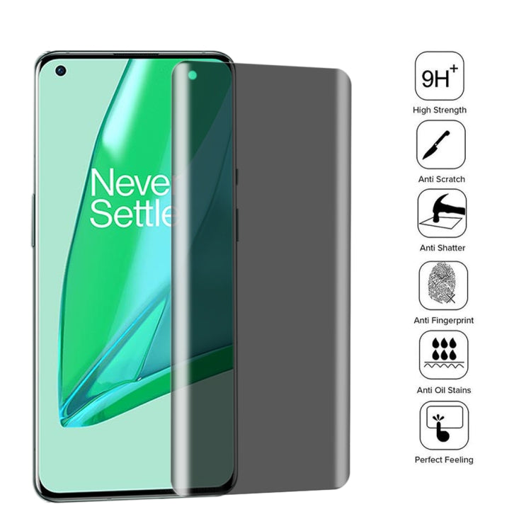 For OnePlus 9 Pro 25 PCS 0.3mm 9H Surface Hardness 3D Curved Surface Privacy Glass Film