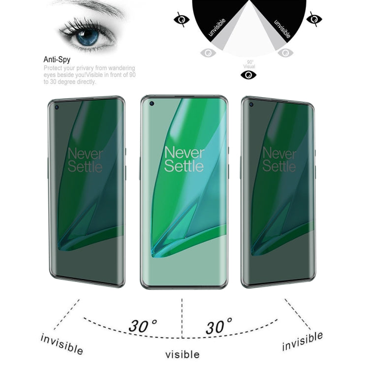 For OnePlus 9 Pro 25 PCS 0.3mm 9H Surface Hardness 3D Curved Surface Privacy Glass Film