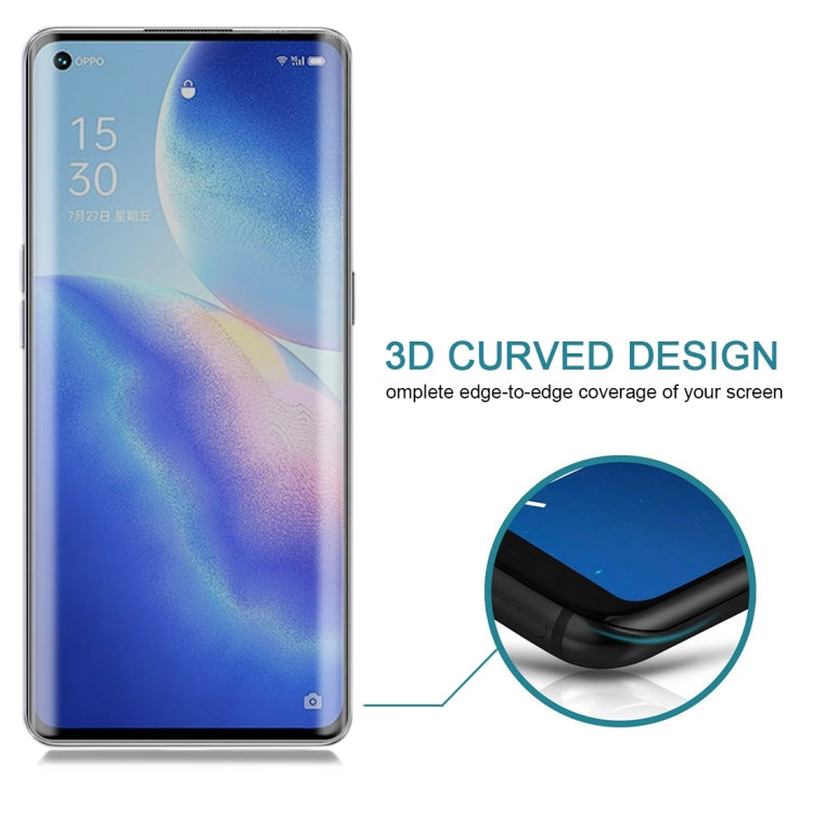 For OPPO Reno5 Pro 5G 25 PCS 0.3mm 9H Surface Hardness 3D Curved Surface Privacy Glass Film