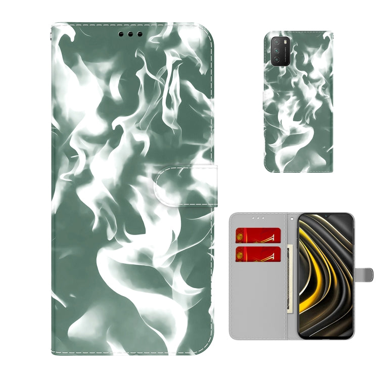 For Xiaomi Poco M3 / Redmi 9 Power / Redmi 9T / Redmi Note 9 4G Cloud Fog Pattern Horizontal Flip Leather Case with Holder & Card Slot & Wallet