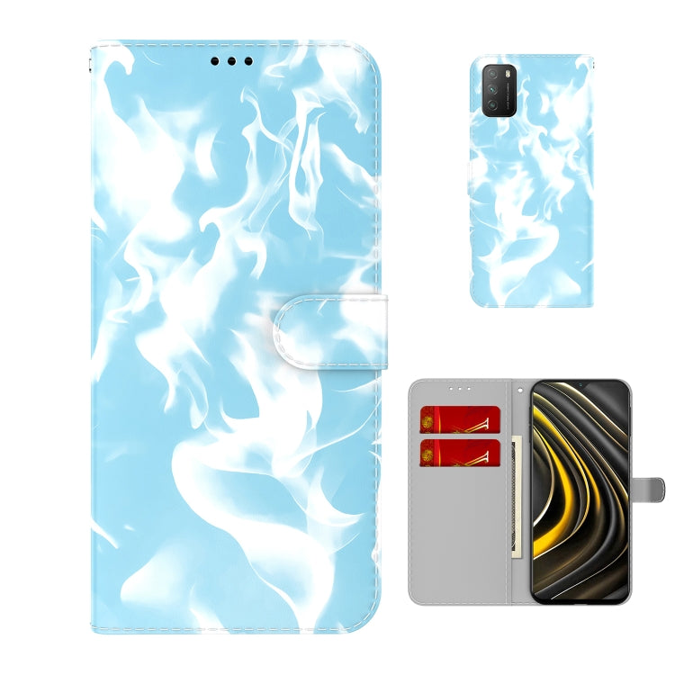 For Xiaomi Poco M3 / Redmi 9 Power / Redmi 9T / Redmi Note 9 4G Cloud Fog Pattern Horizontal Flip Leather Case with Holder & Card Slot & Wallet
