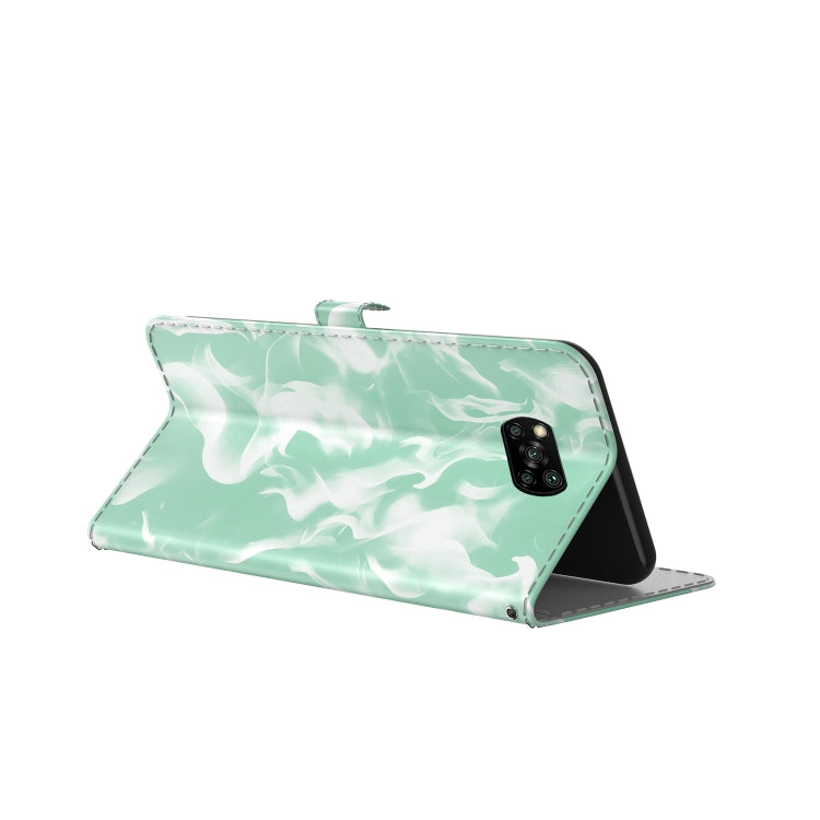 For Xiaomi Poco X3 NFC Cloud Fog Pattern Horizontal Flip Leather Case with Holder & Card Slot & Wallet