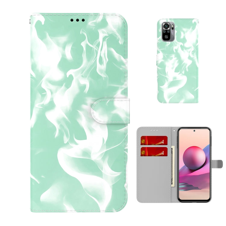 For Xiaomi Redmi Note 10 4G /  Note 10S Cloud Fog Pattern Horizontal Flip Leather Case with Holder & Card Slot & Wallet