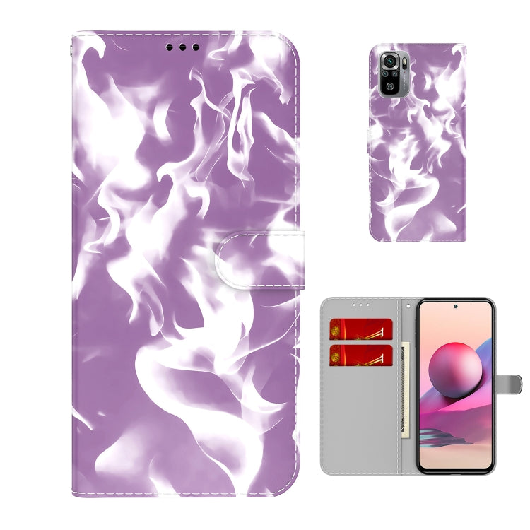 For Xiaomi Redmi Note 10 4G /  Note 10S Cloud Fog Pattern Horizontal Flip Leather Case with Holder & Card Slot & Wallet